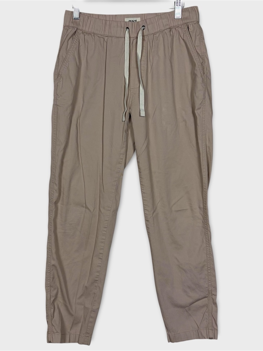 Pact Daily Twill Drawstring Pull On Pants Medium Organic Cotton Minimalist